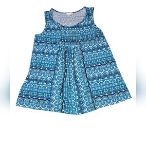 Blue Patterned Kids Top